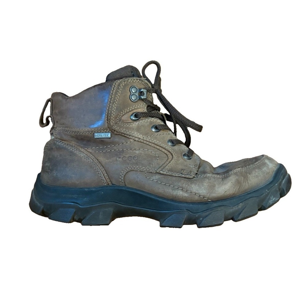 ECCO Track 25 Gore Tex Mid Hiking Boots Waterproof Leather Mens 43 US 9 FLAW